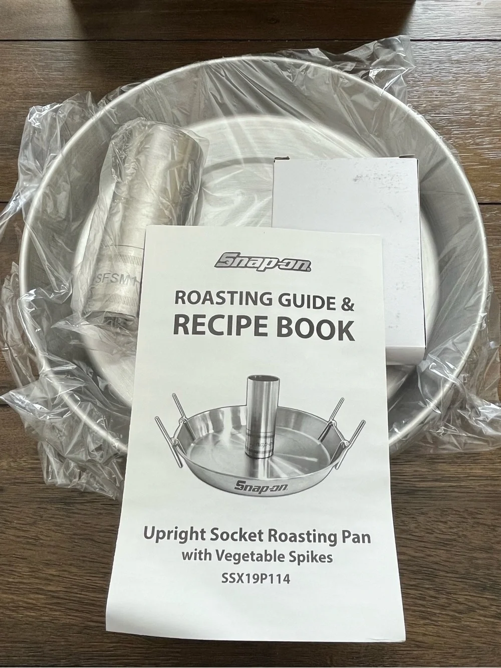 Snap-on Tools Upright Socket Beer Can Chicken Roasting Pan With Veg Spikes: New!
